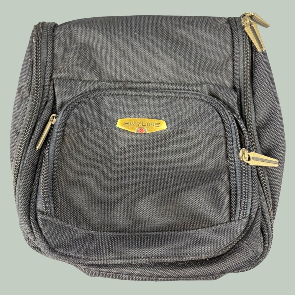 VTG Skyline Hanging Toiletry Bag Black Travel Organizer Cosmetic 5435-30-4S